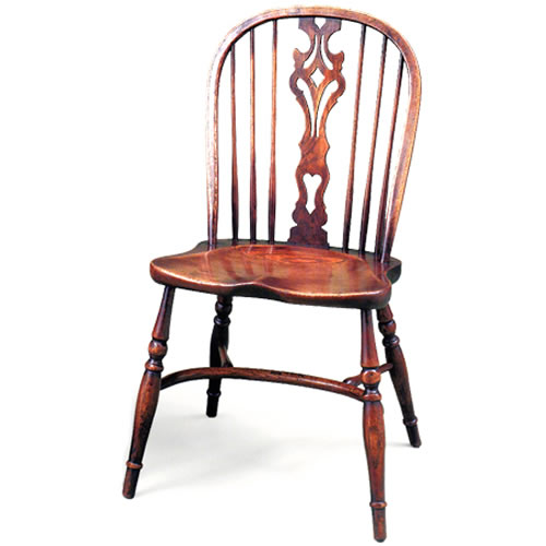 Antique Reproduction Chair Windsor Splat Back Side Chair