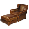 English Club Chair Ottoman