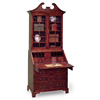 Bureau Bookcase with Swan Neck Pediment